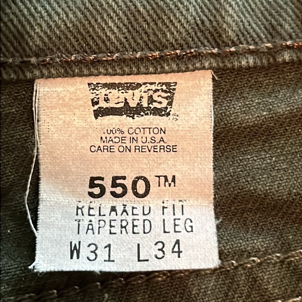 Vintage Levi’s 550 Relaxed Fit Tapered Leg Size 31 x 34 - Picture 10 of 16